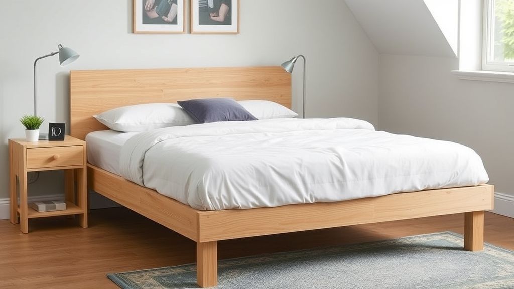 Ikea bed frame wood queen