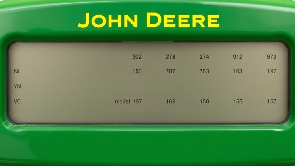 John Deere Model Year by Serial Number Easily