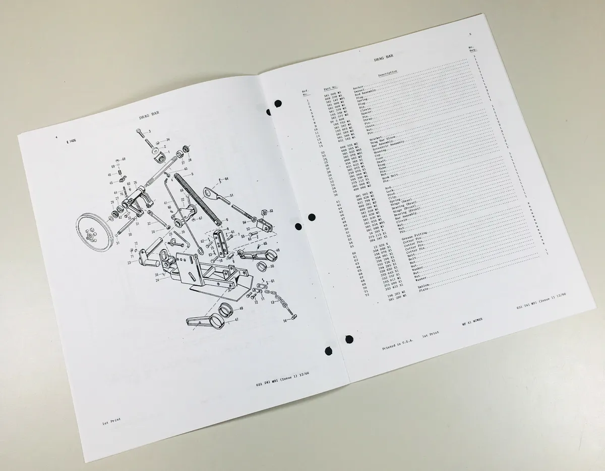 Exploring the Massey Ferguson 41 Sickle Mower Parts Diagram: A Comprehensive Guide
