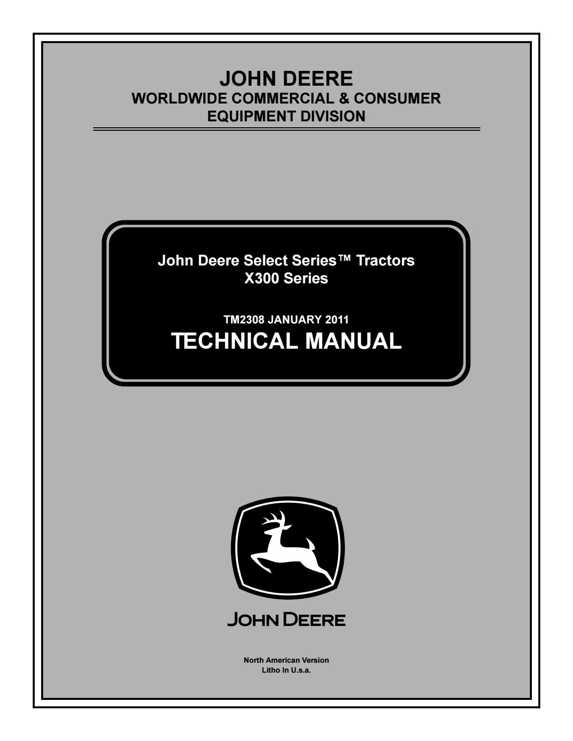 Free PDF Service Manual: John Deere X300 - Your Complete Guide