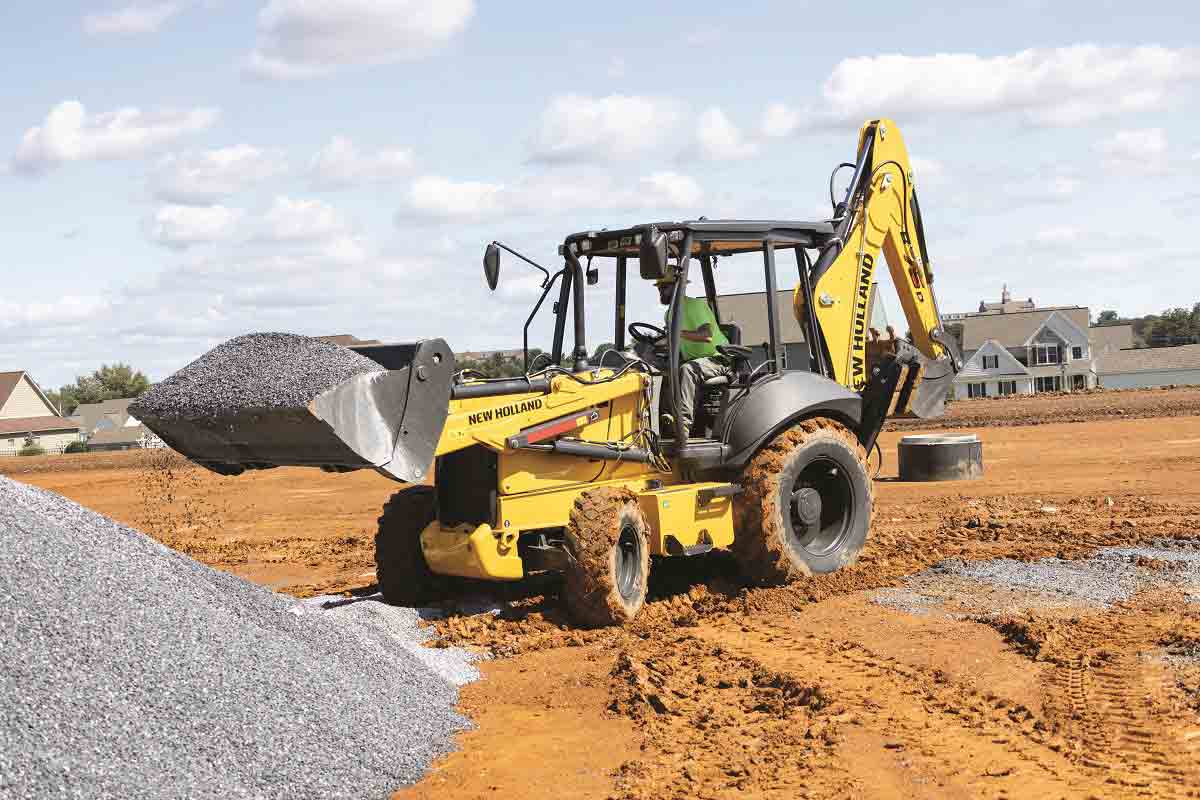 Powerful New Holland Tractor with Backhoe: Efficient Earthmoving Solution